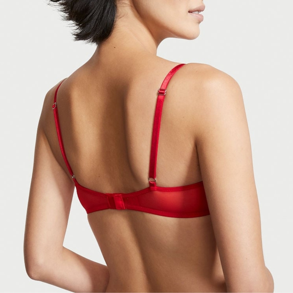 VICTORIA'S SECRET- Wicked Unlined Bow Balconette Bra - 36D - Picture 3 of 3
